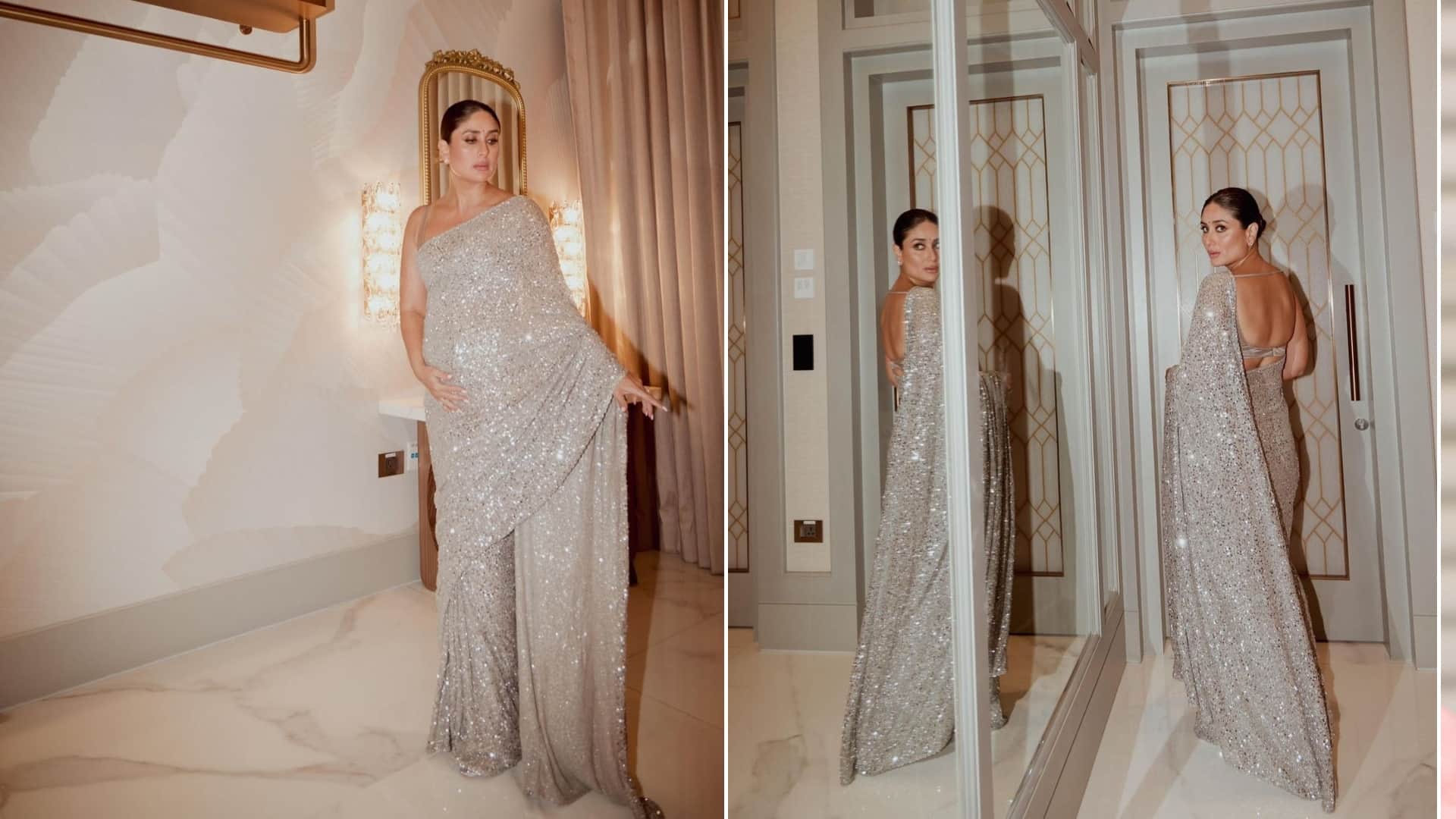 Kareena Kapoor extra shines on her Sabyasachi sequined saree is enough to spot Bebo fans reaction goes viral