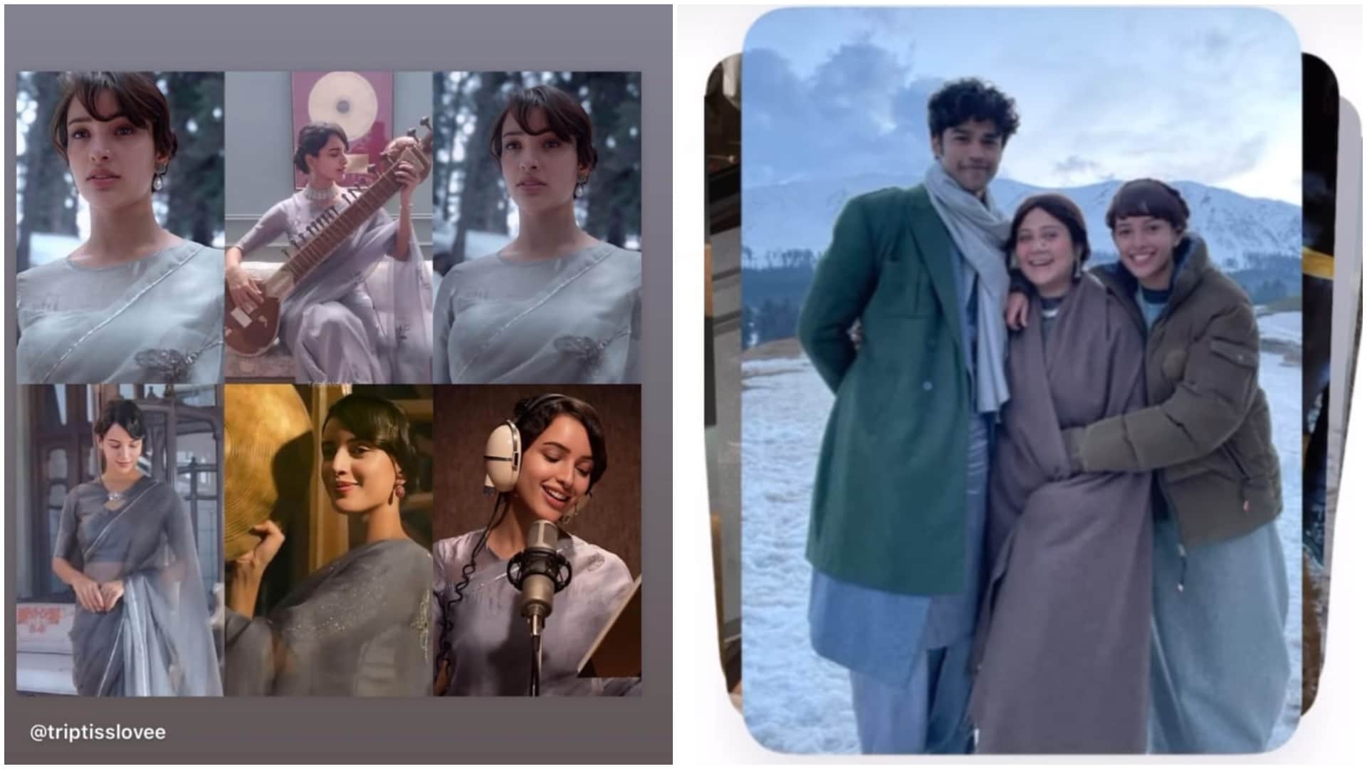 Triptii Dimri shared bts pictures of qala movie on completing two years of release