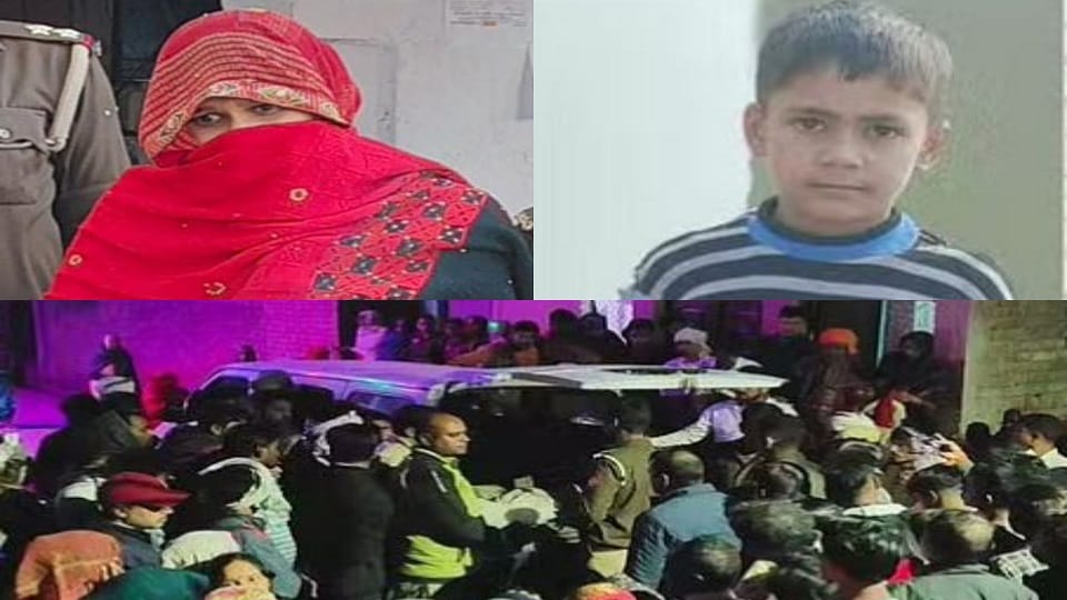 woman in an objectionable situation with her devar then her eight-year-old son killed her due to fear