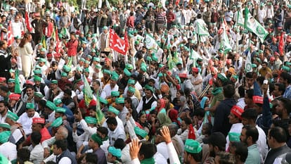 Farmer Protest Noida There was a tussle between police and farmers for three hours at protest site