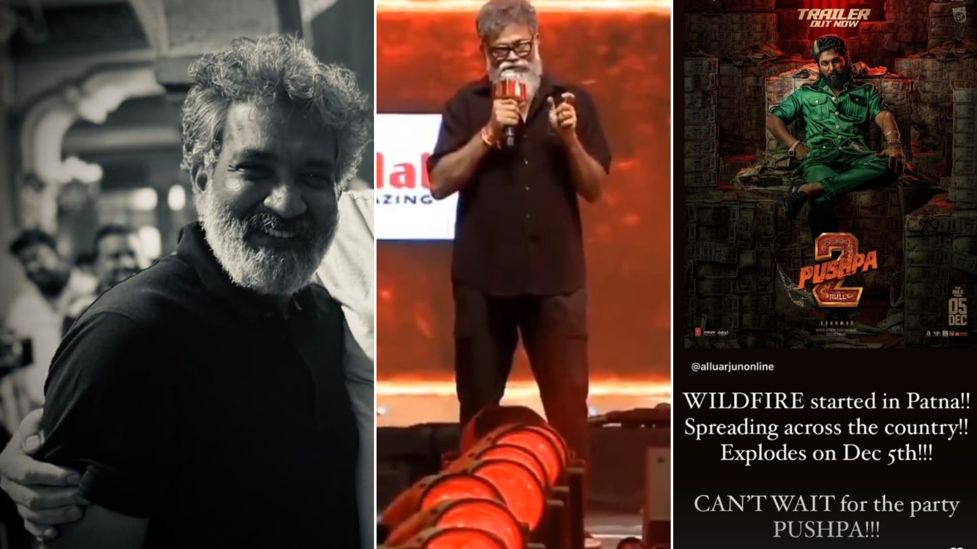 SS Rajamouli reviews Allu Arjun entry scene from Pushpa 2 at pre release event fans excited