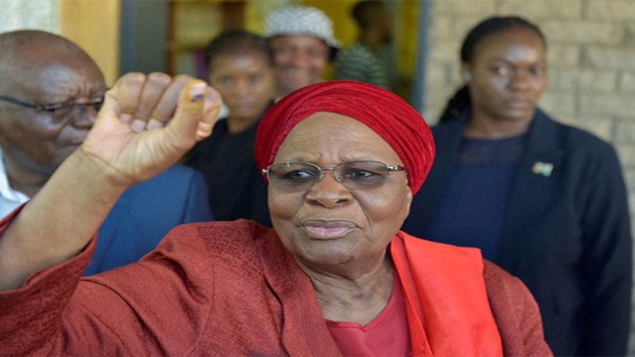 Netumbo Nandai-Ndaitwah became the first woman president of Namibia, won with 57% votes