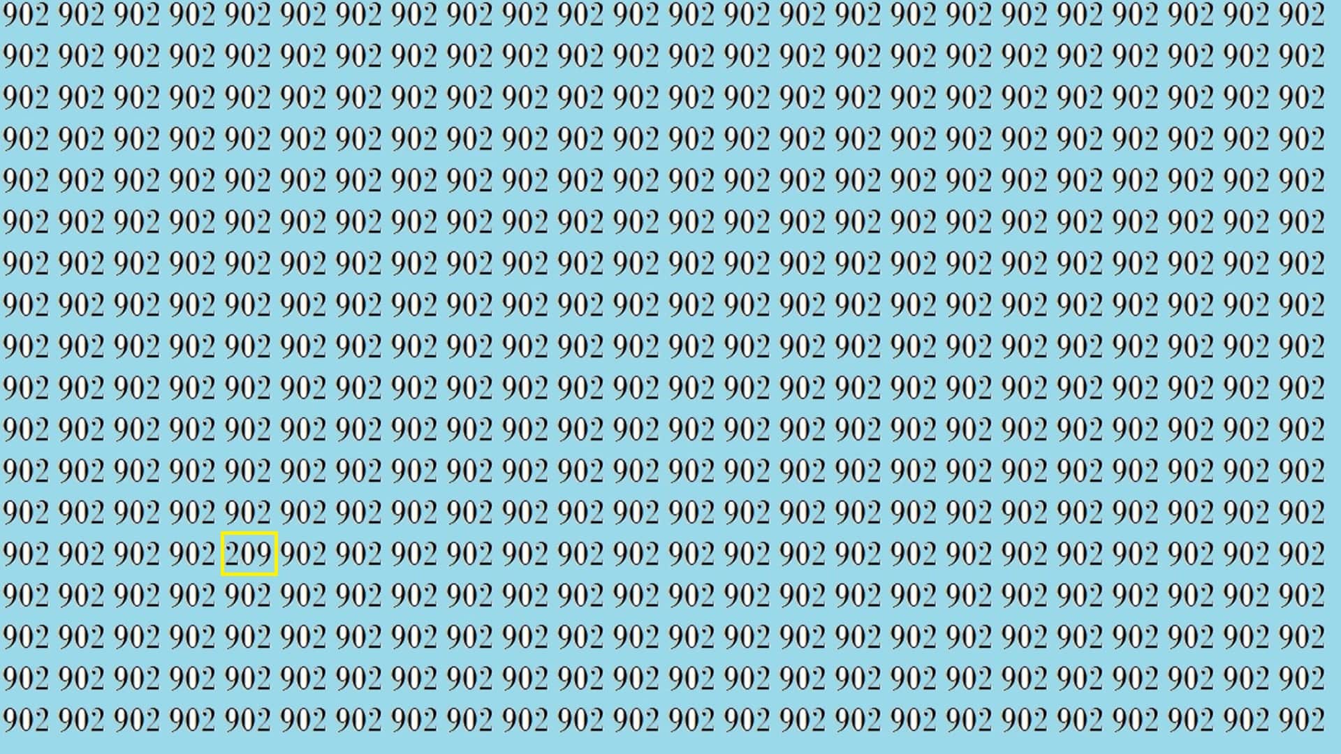 Optical Illusion: You are genius then Spot The 209 in Brain Test Picture within 13 seconds