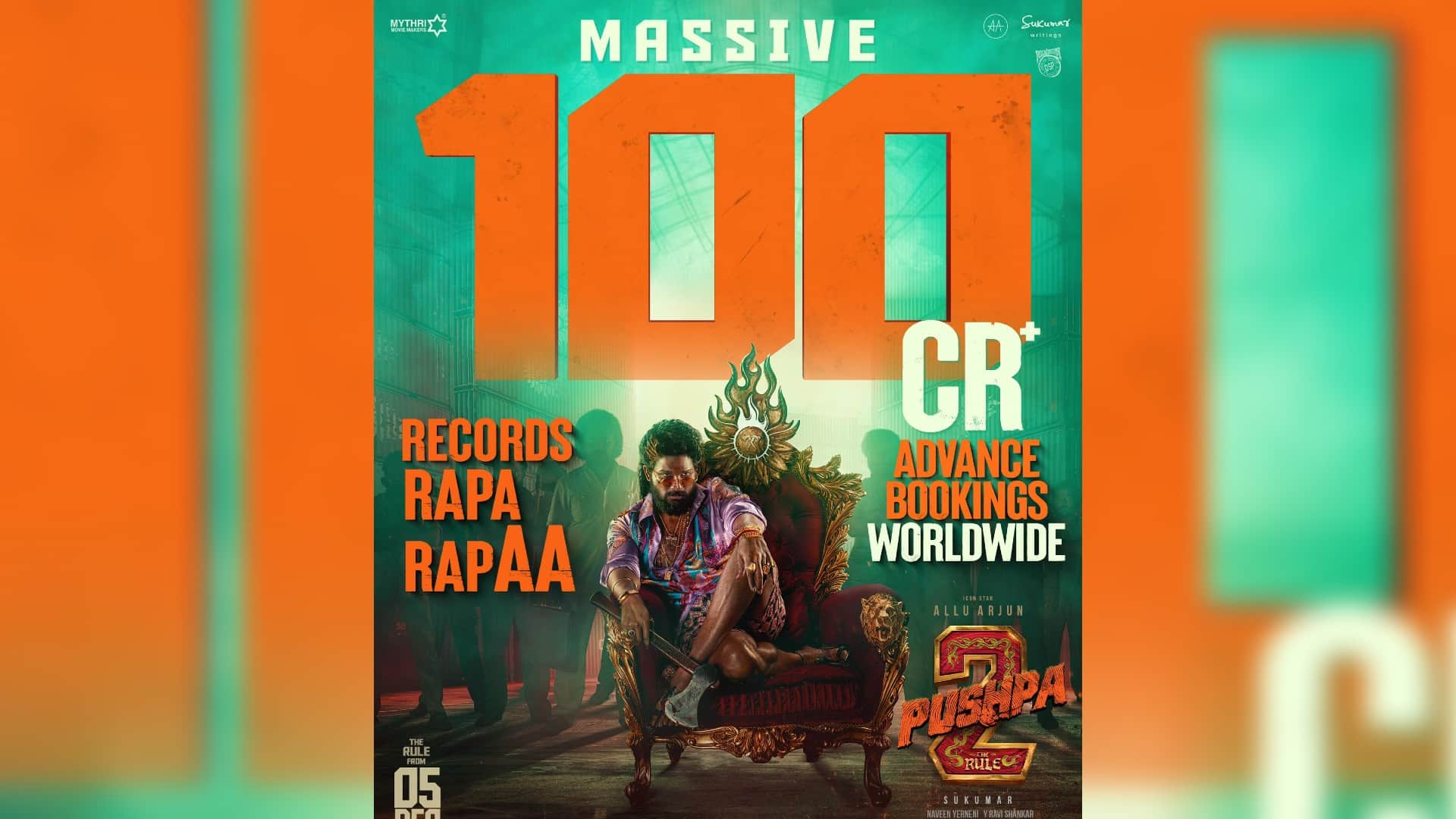 Pushpa 2 The Rule Crosses 100 crore in Advance Bookings Allu Arjun Rashmika Mandanna Fahadh Faasil