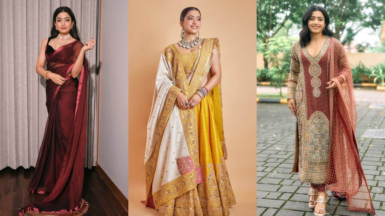 Rashmika Mandanna best ethnic looks photos viral on social media disprj