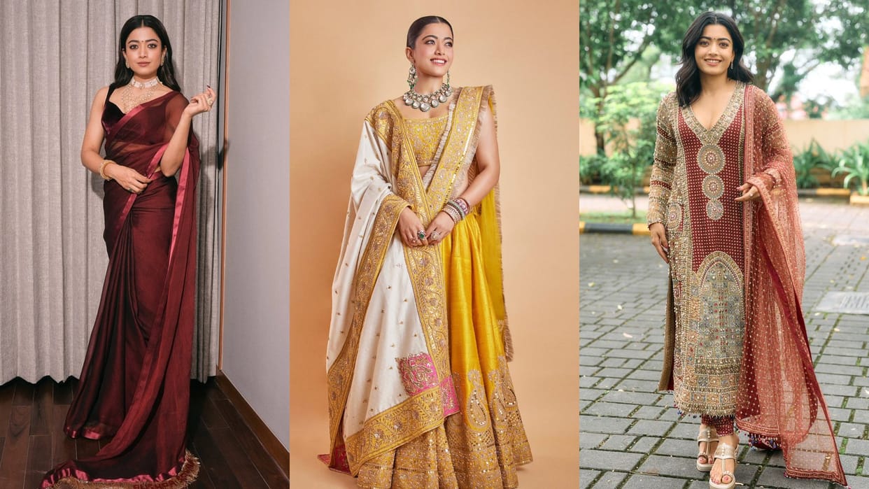 Rashmika Mandanna best ethnic looks photos viral on social media disprj
