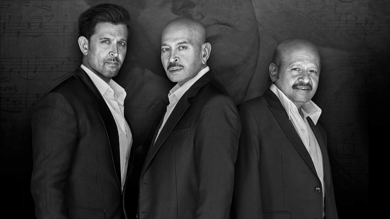The Roshans Poster released by Netflix Featuring Hrithik Roshan Rakesh Roshan Rajesh Roshan