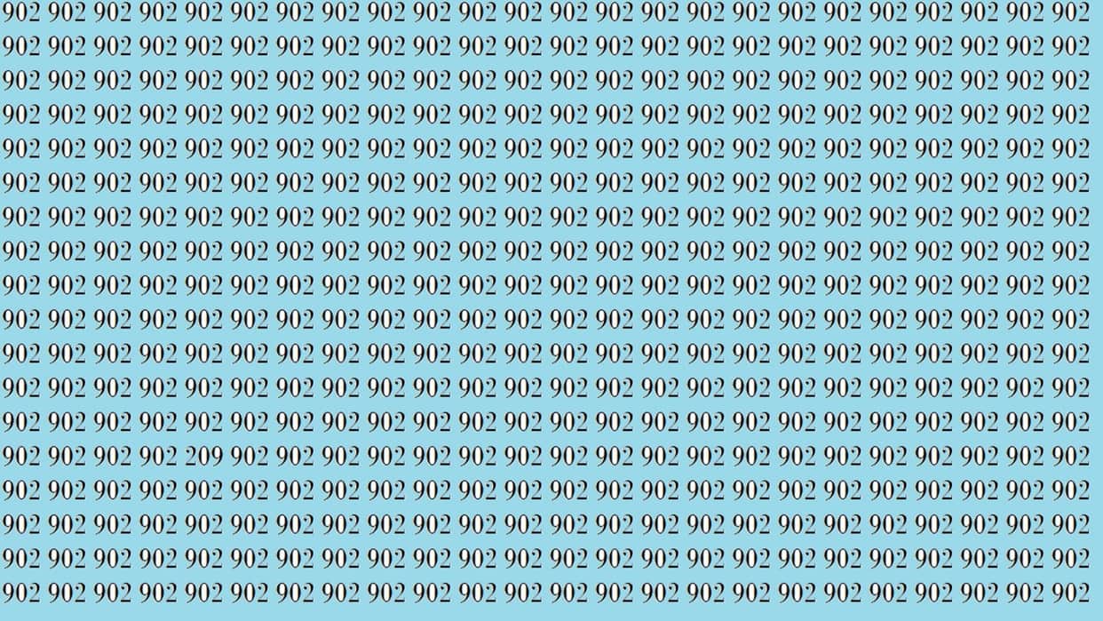 Optical Illusion: You are genius then Spot The 209 in Brain Test Picture within 13 seconds