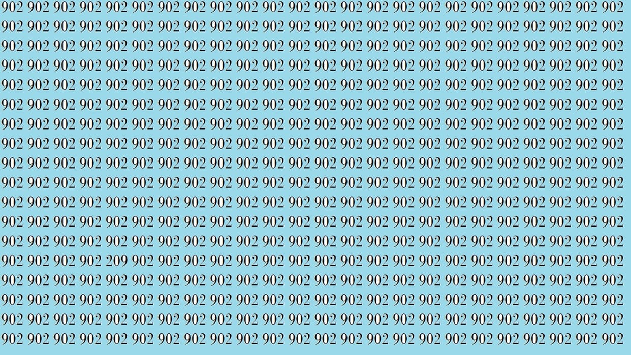 Optical Illusion: You are genius then Spot The 209 in Brain Test Picture within 13 seconds