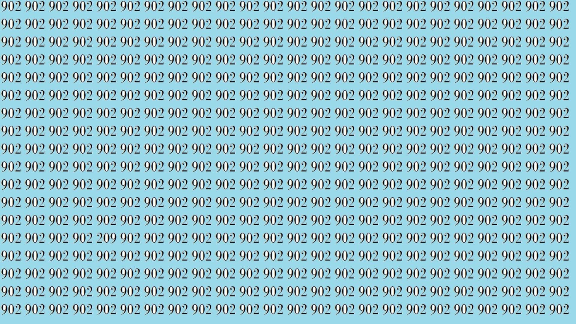 Optical Illusion: You are genius then Spot The 209 in Brain Test Picture within 13 seconds