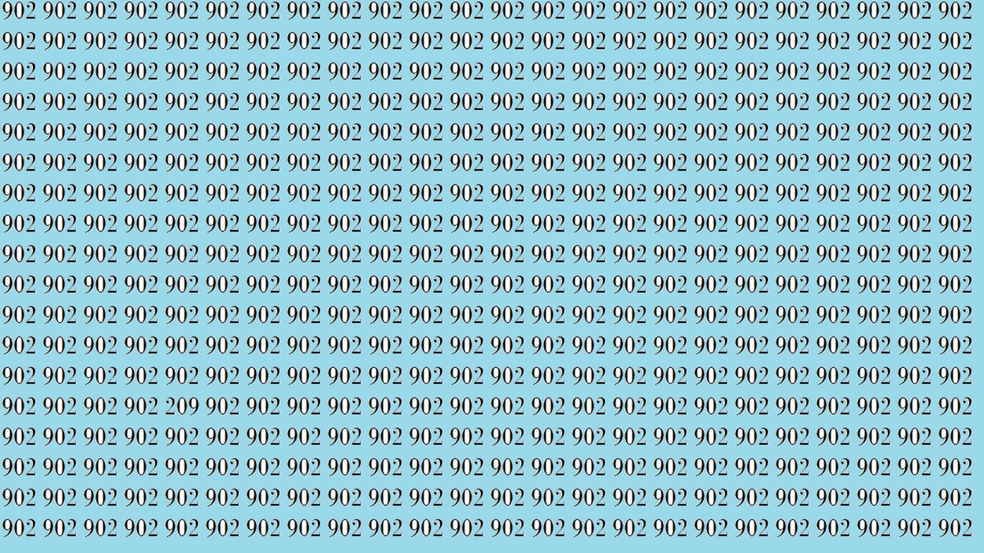 Optical Illusion: You are genius then Spot The 209 in Brain Test Picture within 13 seconds