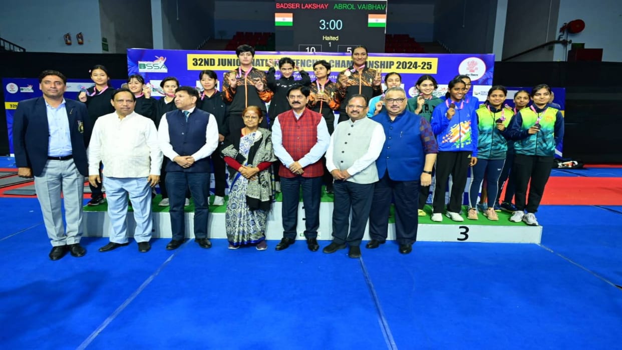 Fencing Championship Haryana team became overall champion by winning maximum medals in fencing competition