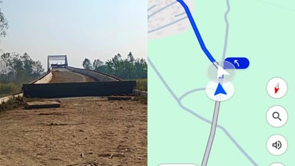 incomplete bridge like Bareilly in Pilibhit but google maps route in correct