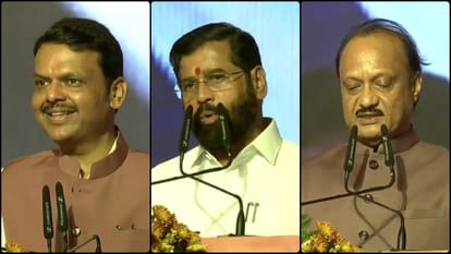 देवेंद्र फडणवीस, एकनाथ शिंदे और अजित पवार