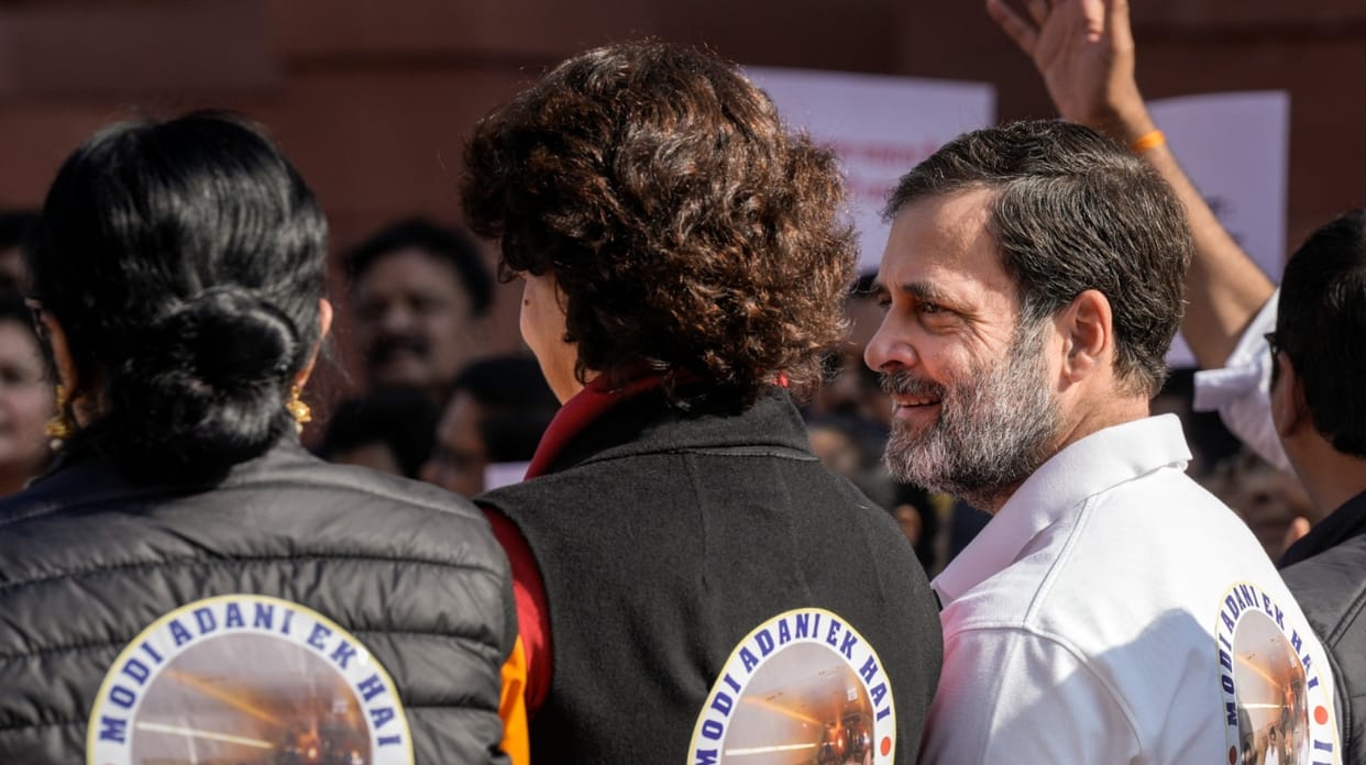 With 'Modi-Adani ek hain' jackets on, Opposition holds unique protest in Parliament
