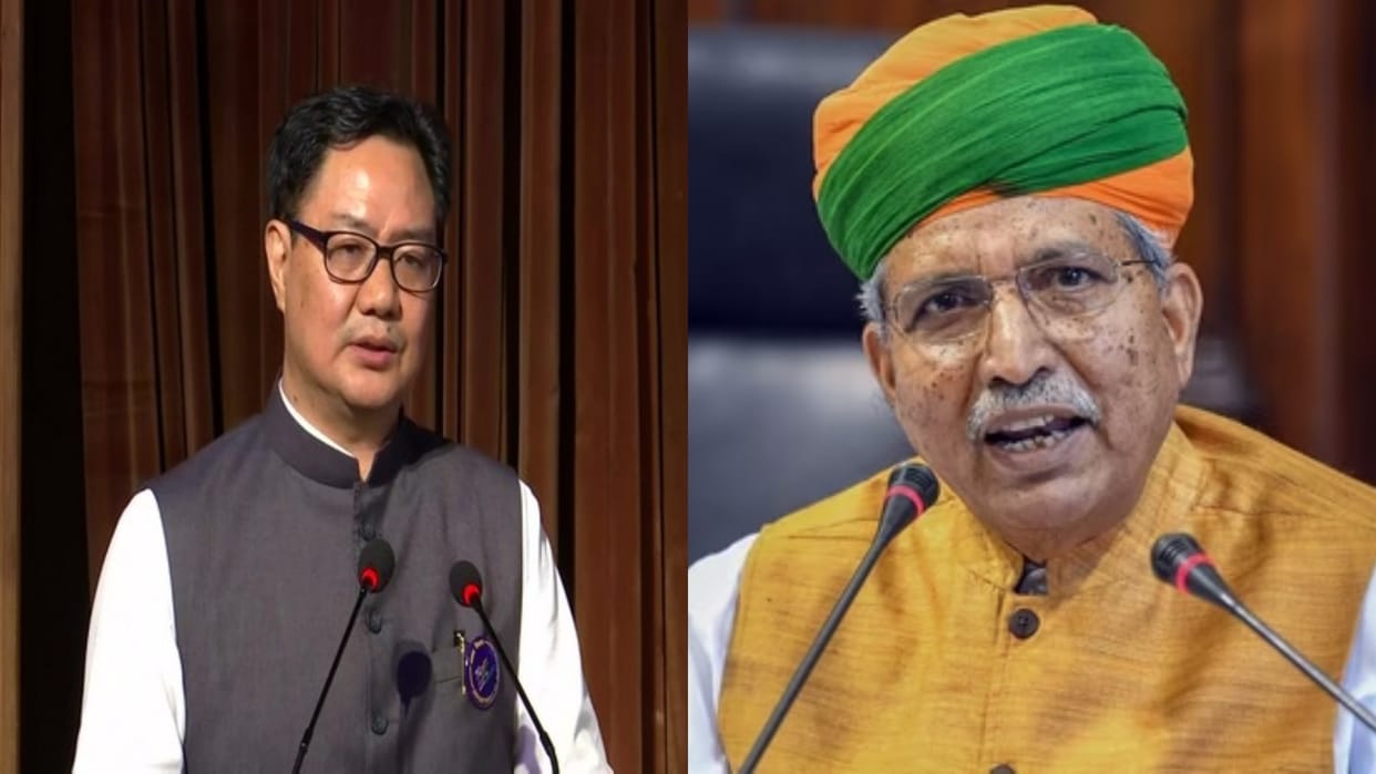 Union minister kiren rijiju and arjun ram meghwal lashes out at opposition news in hindi