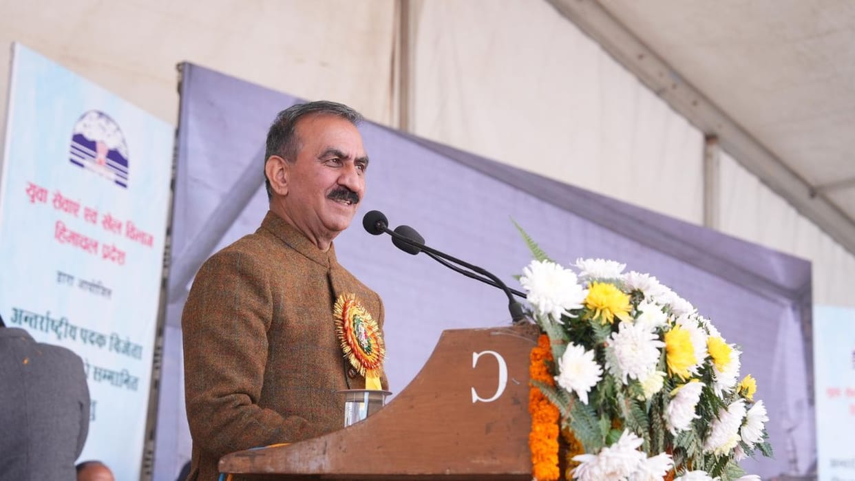CM Sukhu Said Sports complexes will be built in all 68 assembly constituencies of HP with Rs 50 crore each