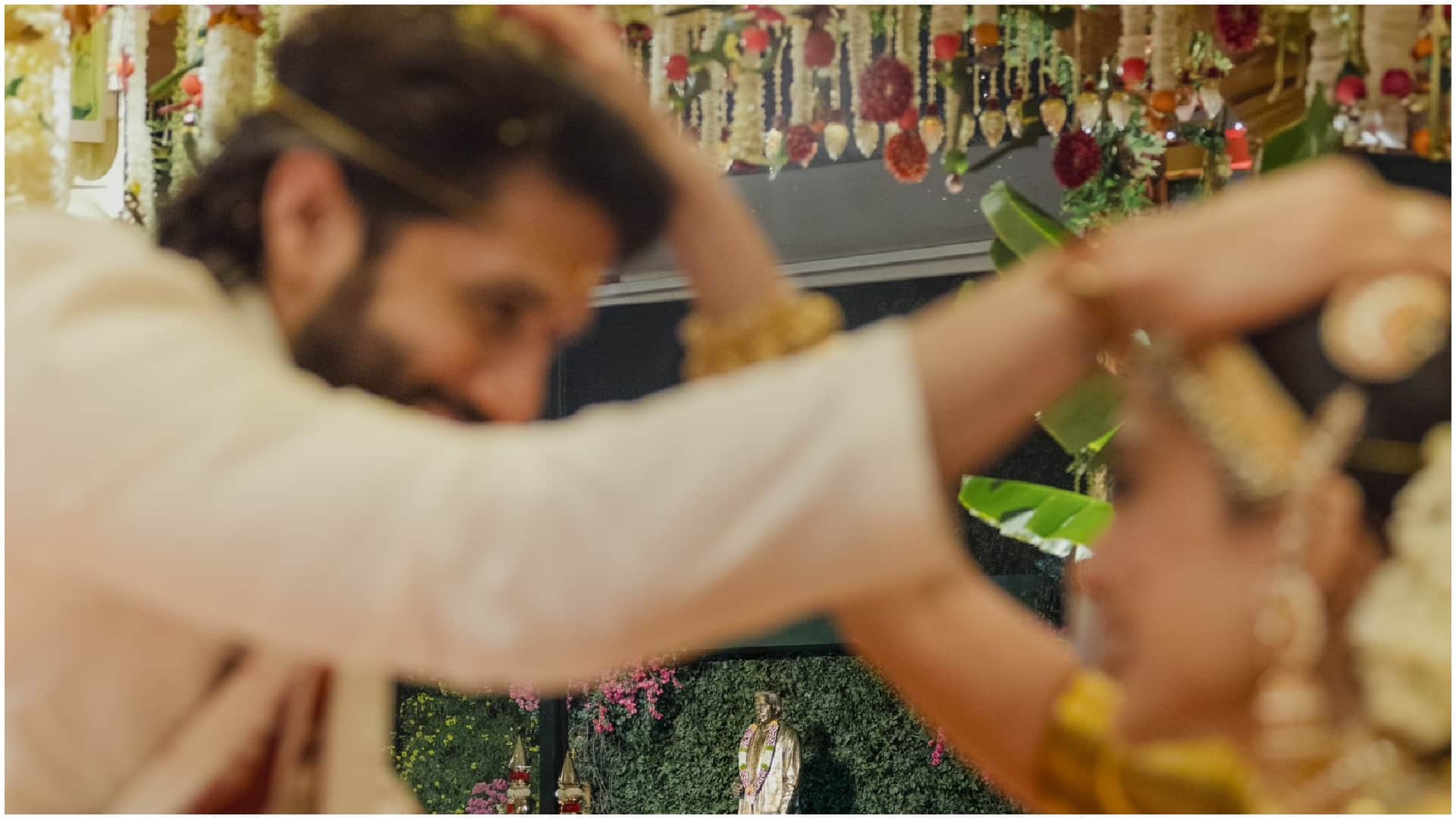 Naga chaitanya sobhita dhulipala wedding according Telugu tradition with temple themed setup