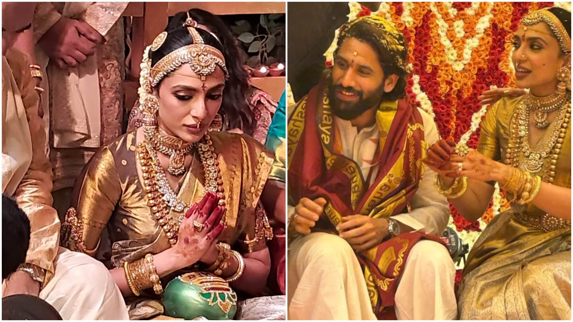 Naga chaitanya sobhita dhulipala wedding according Telugu tradition with temple themed setup