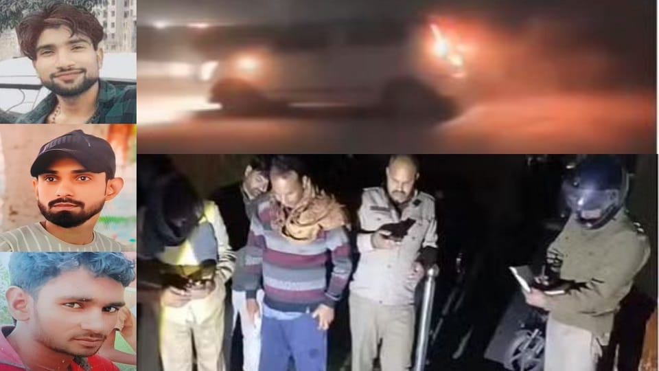 Last video before death: Three friends fun and then such accident dead bodies got stuck in car
