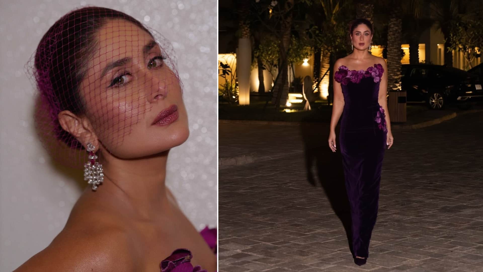 Kareena Kapoor Khan Looks most Glamourous Purple Dress Jeddah Fans reactions Bebo Slays All Looks Viral Photos