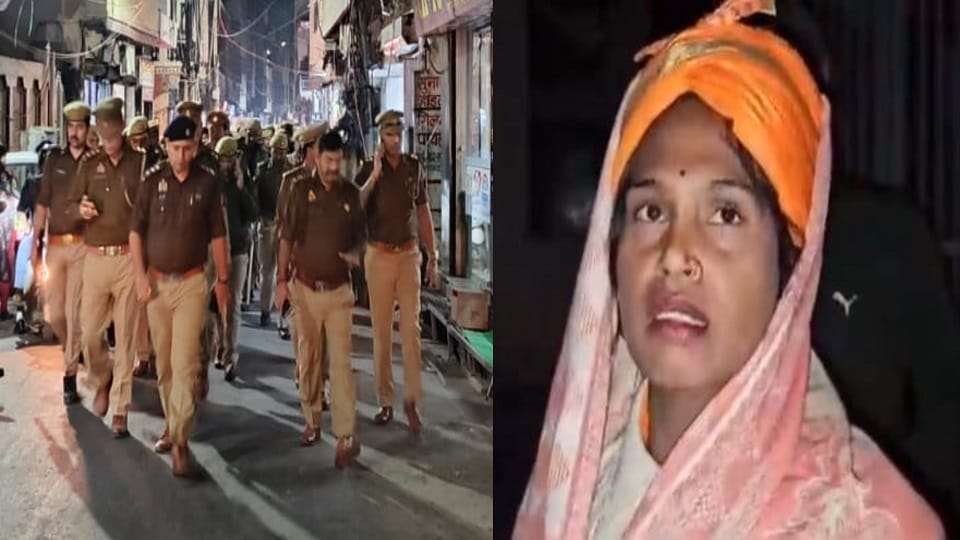 Police deployed in Mathura Meera Rathore arrived with Laddu Gopal insisted on performing Jalabhishek at Idgah