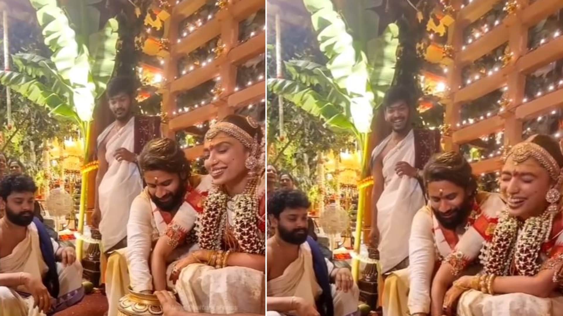Naga Chaitanya Sobhita Dhulipala Play The Ring Game In Unseen Video From Wedding goes viral on social media