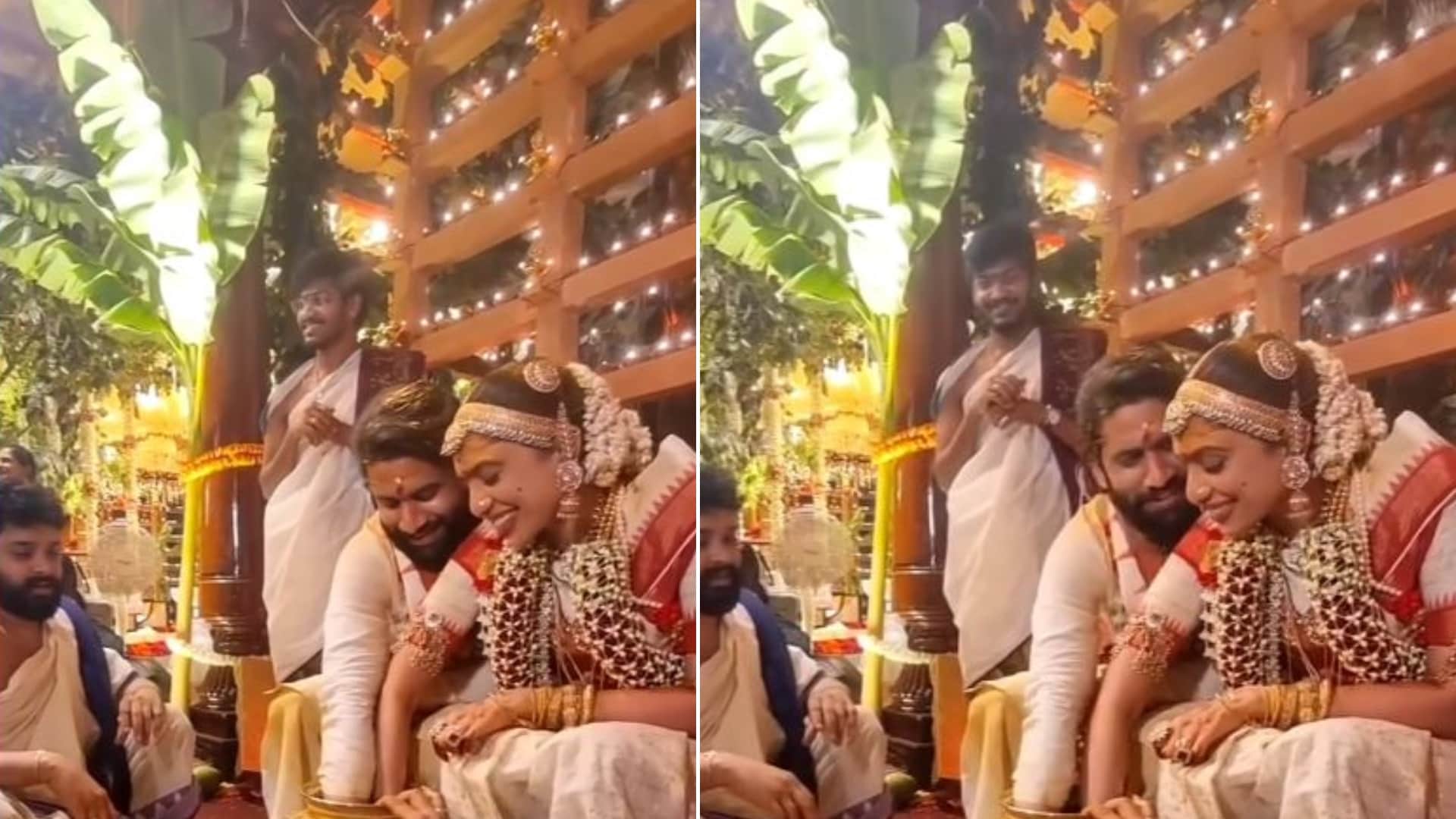 Naga Chaitanya Sobhita Dhulipala Play The Ring Game In Unseen Video From Wedding goes viral on social media