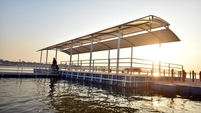 Jetty started being prepared for the Prime Minister at Sangam