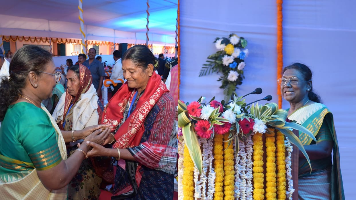 President Droupadi Murmu visits birthplace Uparbeda felicitated her teachers news in hindi