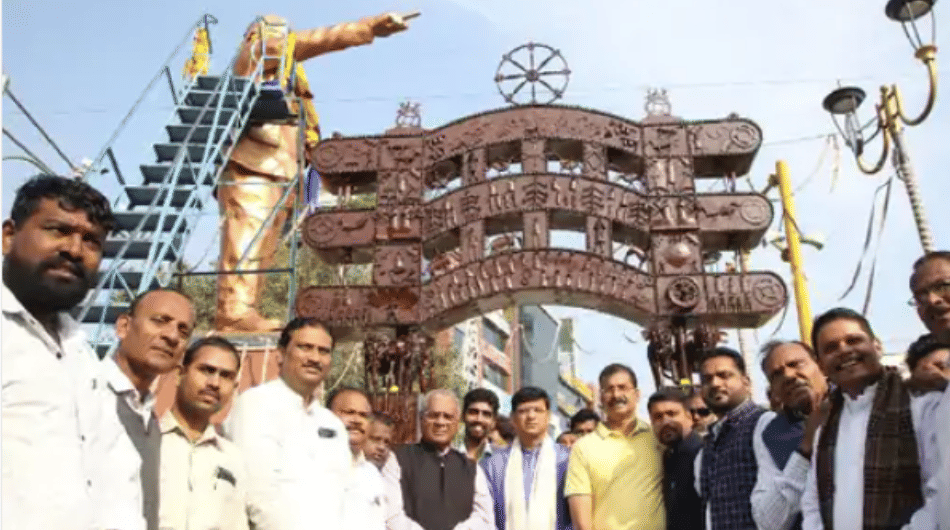 Indore News Sanchi Stupa made from scrap unveiled