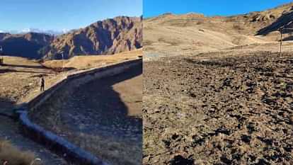 Beautiful tourist spot Vedni Bugyal pond has dried up Dewal chamoli Uttarakhand News in Hindi