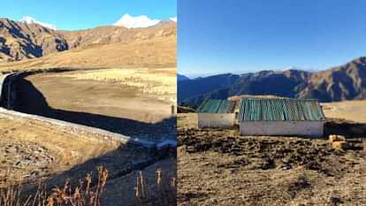 Beautiful tourist spot Vedni Bugyal pond has dried up Dewal chamoli Uttarakhand News in Hindi