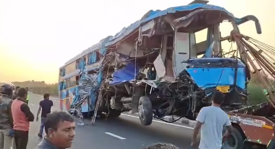 Kannauj Accident Sleeper bus was blown to pieces permit was for 47 there were 50 passengers