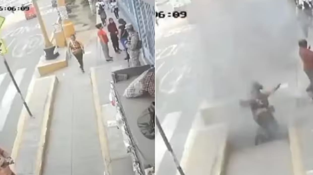 Electrical Box Blast in Peru Woman Falls Into Sidewalk, Suffer Injuries After Electrical Explosion Watch Video
