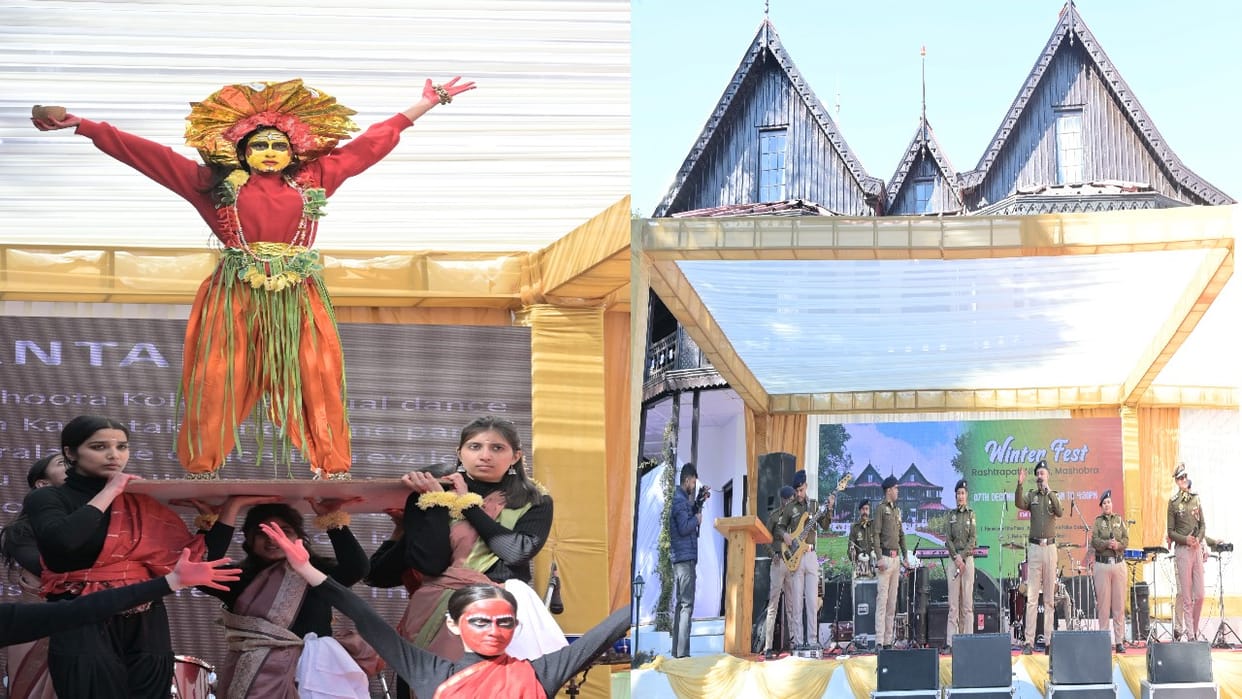 Winter Fest at Rashtrapati Niwas Shimla, audience danced to the songs of Himachal Police Orchestra Shimla: राष
