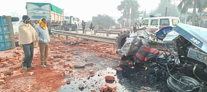 Bihar News: Brick loaded tractor collides with trailer in Nalanda, one dead; Police engaged in investigation