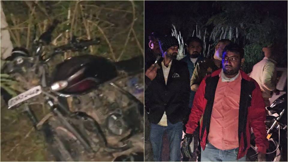 Accident due to a Nilgai coming in front, two people died