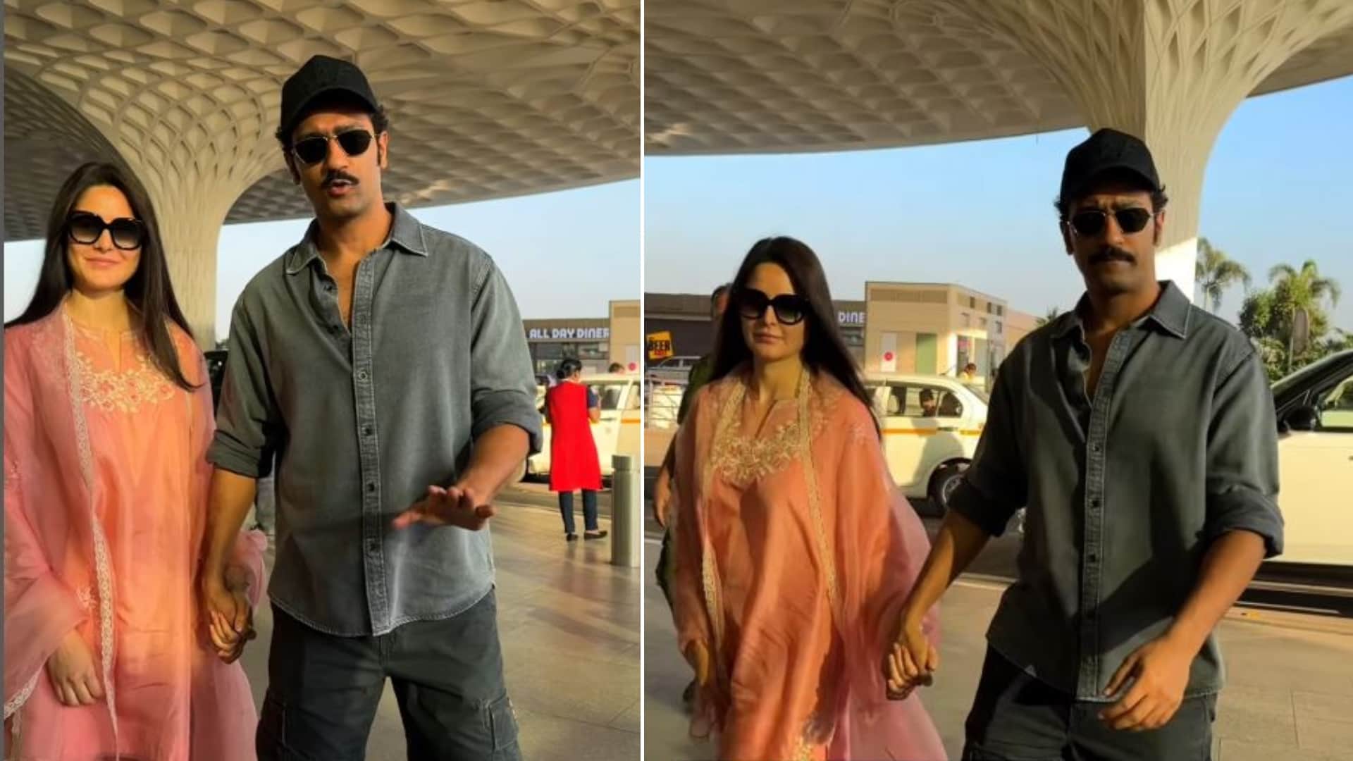 Katrina Kaif Vicky Kaushal Get Papped Spotted Walking Hand In Hand At Airport Fans Reaction goes viral