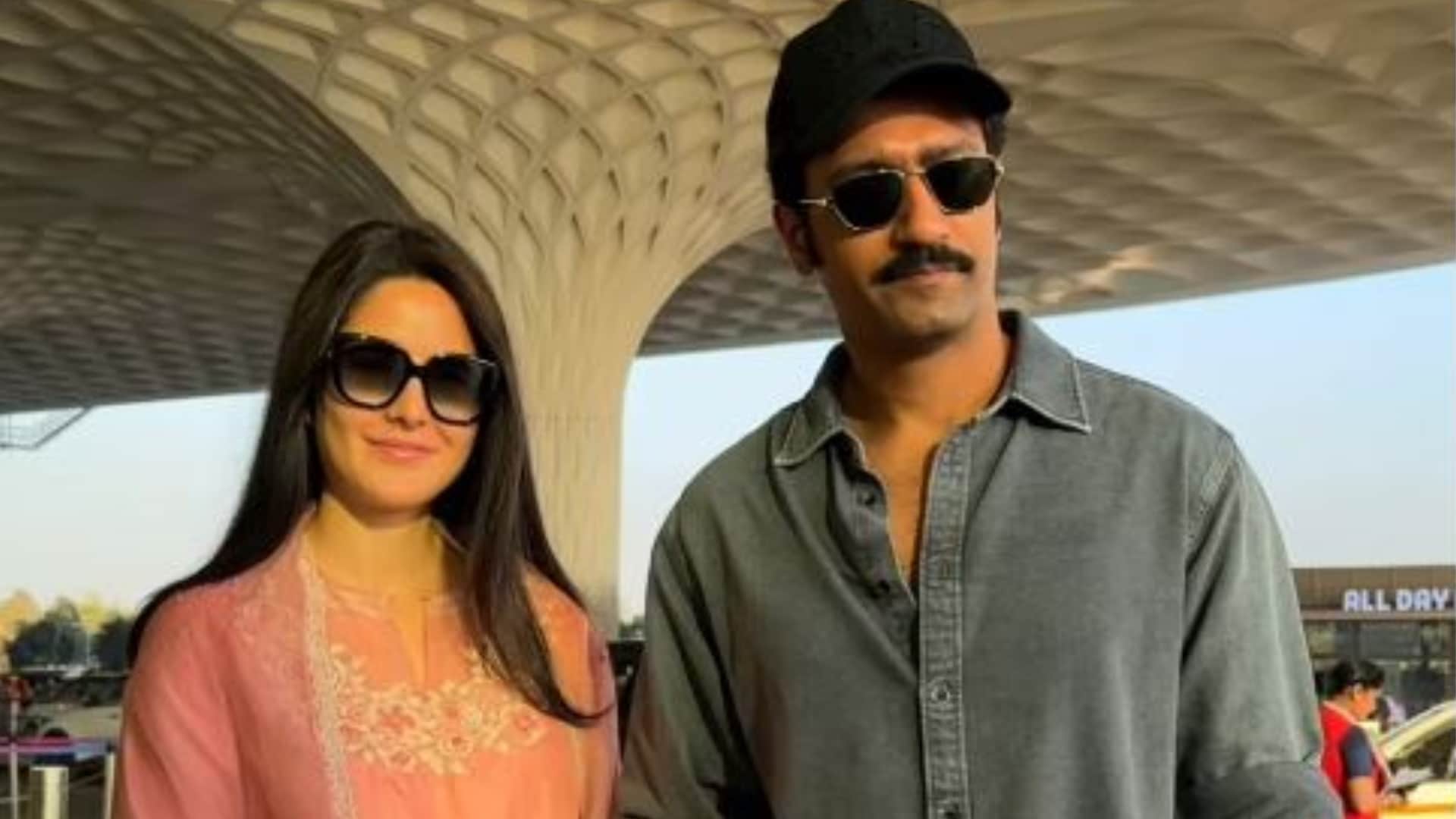 Katrina Kaif Vicky Kaushal Get Papped Spotted Walking Hand In Hand At Airport Fans Reaction goes viral