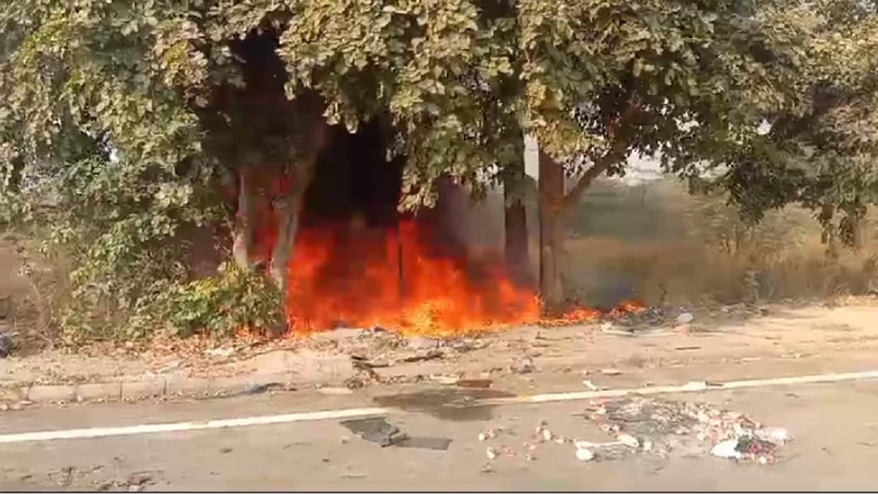 Garbage is being burnt in Sonipat in defiance of NGT orders, department fails to stop burning of garbage