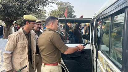 Sambhal SP Photos viral: Stopped convoy elderly man injured in accident, took him hospital his own vehicle