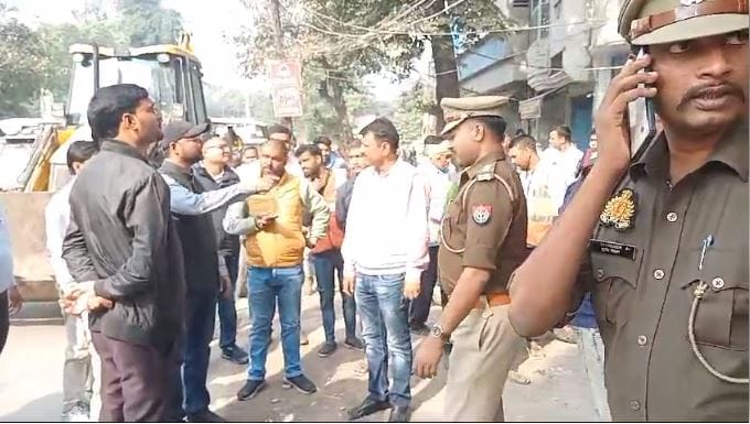 Bulldozers roared in Ballia Encroachment removed notices eight people fines also collected
