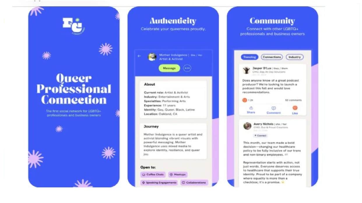 Famm Connect a LinkedIn like social networking platform for the LGBTQ+ community