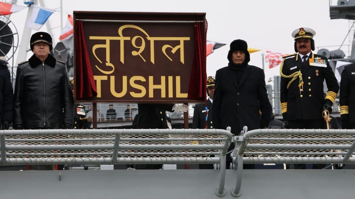 Russia Ukraine War Indian Warship INS Tushil manufactured with different parts and Engine know how it happened
