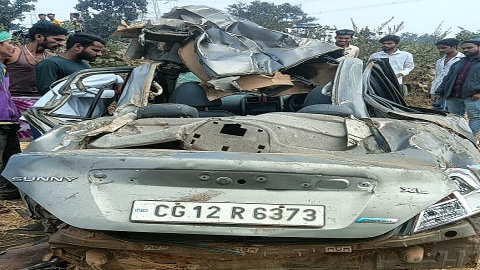 High speed car lost control and overturned grandfather died in accident grandson's condition is critical in Ba