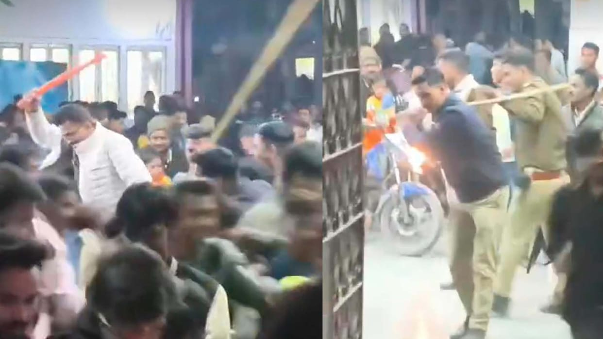 Youths who came to watch film Pushpa-2 created ruckus in talkies, police chased them away