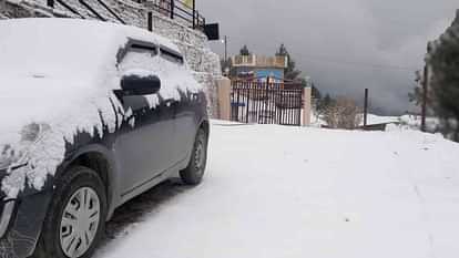 Snowfall in Char Dham season first snowfall increased cold harsil Gangotri yamunotri kedarnath Badrinath