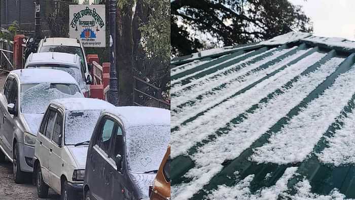 Snowfall in Char Dham season first snowfall increased cold harsil Gangotri yamunotri kedarnath Badrinath