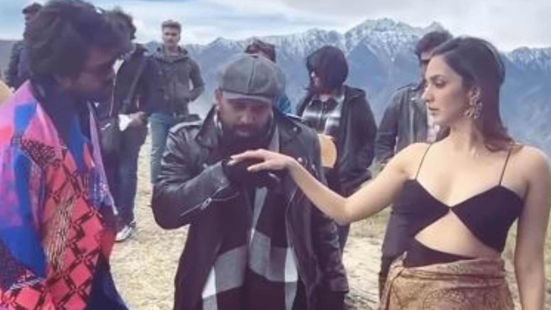 Ram Charan shares BTS Photos Video Clip From the set of upcoming action movie Game Changer with Kiara Advani